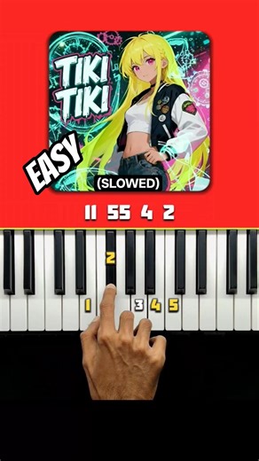 TiKi Tiki (Slowed) - QMIIR 🎹 Piano tutorial