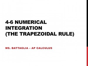 4-6 Numerical integration (The Trapezoidal Rule) - SlideServe