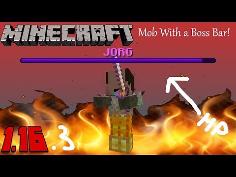 How To Have A Mob With A BOSS BAR In Minecraft! (Updated Tutorial, 1.16+ (Java))