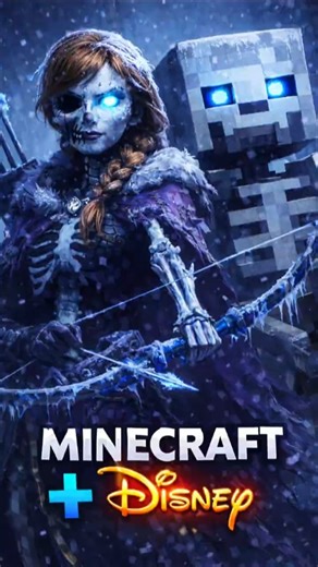 Disney princess + Minecraft AI Fusion #disney #princess #minecraft #shorts #viral #aiart #ai