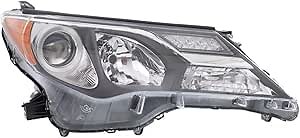 Headlight Assembly Replacement For Toyota 2013 2014 2015 RAV4 Headlamp, Japan Built, DOT/SAE Compliant, Right/Passenger Side, Partslink TO2519147/ OEM 81130-42592
