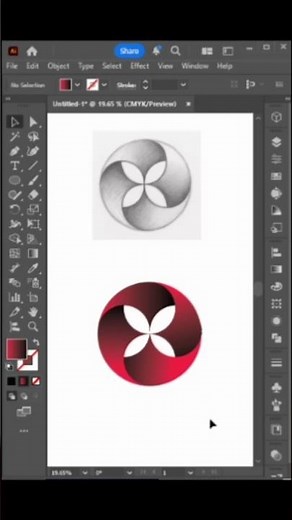 abstract shape in adobe illustrator #illustratortips #abstractshapes