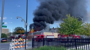 Update: The Detroit Fire Department says the fire was at a vacant building; it has since collapsed. No injuries reported and the cause is currently under investigation. ---- Happening now: Crews are battling a fire at a building near Charlotte and Cass in Midtown this evening. | WXYZ-TV Channel 7