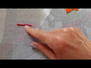 How to cast on and cast off (start & end stitching) needlepoint tapestry
