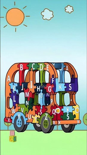 Learn ABC with Puzzle Bus! 🚌 Alphabet Song for Toddlers #Preschool #KidsSongs #abc