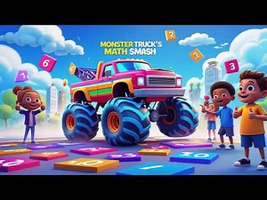 Monster Truck’s Math Smash | Nursery Rhymes & Kids Songs