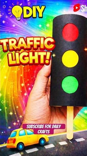 DIY Traffic Light 🚦 | Easy Craft Idea #viralreels #craft #entertainment #viralshorts