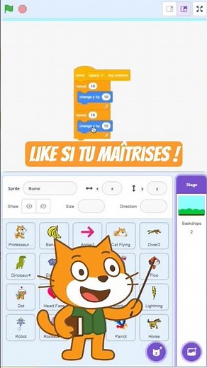 comment sauter sur scratch ??