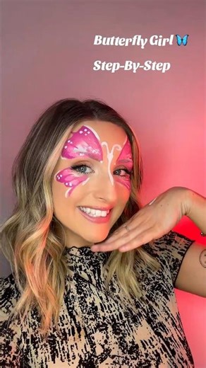 🦋 Butterfly Step by Step 🦋 #makeup #facepaint #butterfly #art #creative #fyp #stepbystep #tutorial