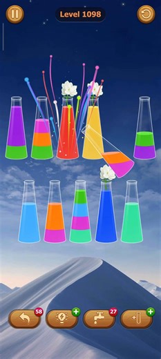 1098 level Water sort - color sort game #gameshorts #watercolor #asmr #gameplay #shorts #play