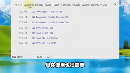 SQL Server全系列整合下载工具，支持2000至2025各个版本！Windows电脑数据库管理分析工具，安装部署操作使用教程！ (25)