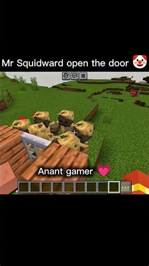 Mr sQuiDWard OPen thE DOor 🤡🐸🚀🔥 #nutshellgroup #funny #minecraft #gaming