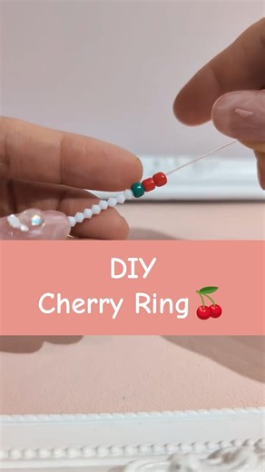 How to bead a cherry ring DIY jewelry making at home