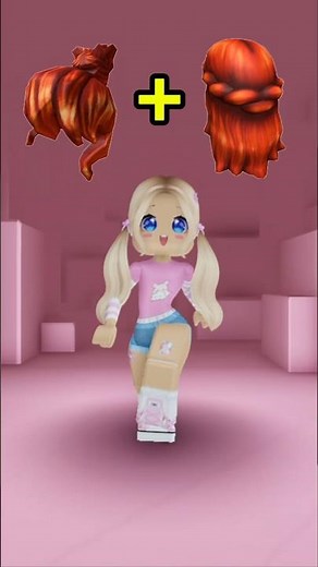 How to put two bacon hairs #roblox #bacon