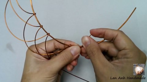 Simple crown for girls from copper wire (fast version) 280
