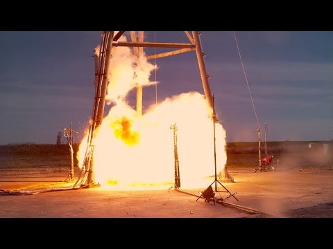 SpaceX Released Highspeed video of Methane Oxygen MOX intact impact Testing