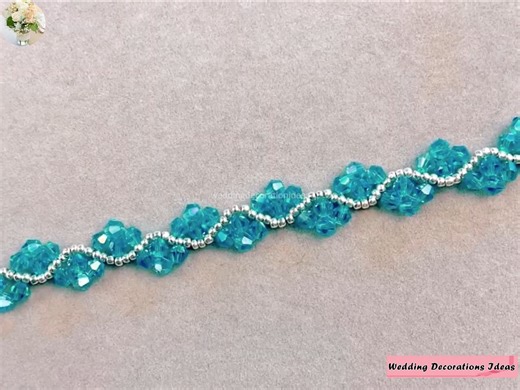 How to Make Beautiful Crystal Bicone Beads Bracelet | Wedding Decoration Ideas