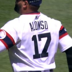 Alonso starts a double play