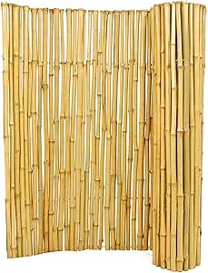 Backyard X-Scapes Natural Bamboo Fence Decorative Rolled Fence Panel 90" H x 48" L x 1" D