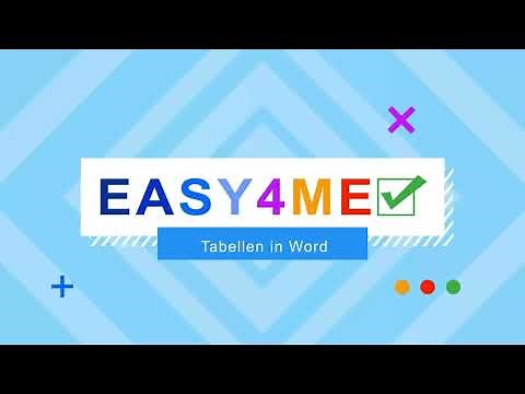 Easy4Me.info - Word – Working with tables