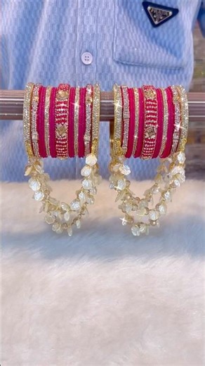 Strawberry color bangles wedding bridal set❤️ #banglescollections #trending #trendingshorts #explore
