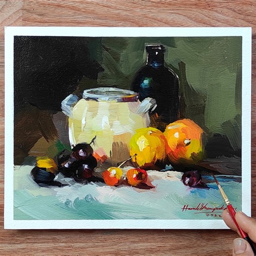 473K views · 4.5K reactions | New acrylic still life painting  | Hamlet Shougrakpam Art | Facebook