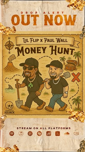 🚨💰 IT’S OFFICIAL — MONEY HUNT OUT NOW! 🎶⛏️💎🔥🤘🏾🍀 Me & my bro @paulwallbaby just dropped some real H-Town heat 🔥 Produced by @kojack2k 🎚️ Y’all been waiting… now it’s time to run it up 📈💵 Stream it on ALL platforms and let’s show ‘em how Houston does it 💯🌴⚡️🔥🤘🏾🍀 #MoneyHunt #LilFlip #PaulWall #HoustonCulture #TexasMade #OutNow #Texas #Houston #Screwedupclick #Swishahouse #RipDjScrew 🔩 #HtownBingo #ThePeoplesChamp #TheFreestyleKing 👑👑👑🫡🫡🤘🏾🍀🔩 | Lil' Flip aka "Flip Gate$"