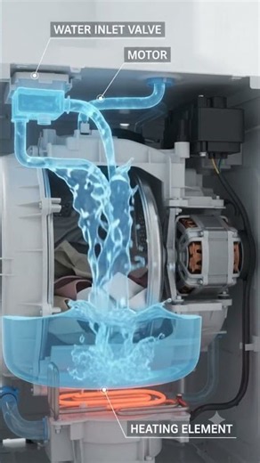 How a Washing Machine Works | Inside a Washing Machine Explained (Animation)