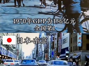 东京与上海1970年GDP对比如今，变化巨大