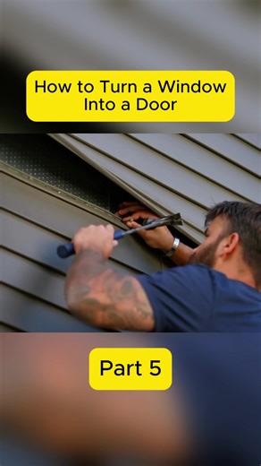 How to Turn a Window Into a Door #usa #fyp #howto