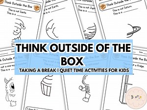 Think Outside of the Box, Drawing Prompt, Quiet Time Activity, Brain Break Confidence Worksheets Early Finishers Homeschool Digital Download - Etsy