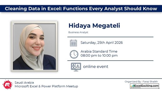 Cleaning Data in Excel: Functions Every Analyst Should Know with Hidaya Megateli | Faraz Shaikh