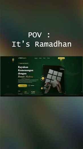 POV: It's Ramadhan 🌙 Creating a Ramadan Web Design #shorts #shortvideo