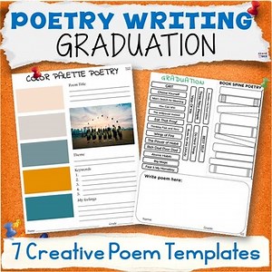 Graduation Poetry Writing - Poem Templates End of the Year Poems Activities