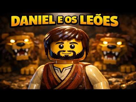 🦁🧱 DANIEL NA COVA DOS LEÕES EM LEGO! O Milagre Que Desafiou o Impossível (História Bíblica Animada)