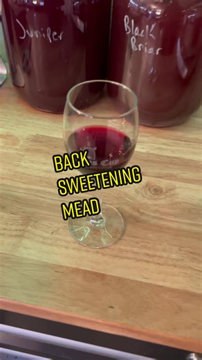 Back Sweetening Black Currant Mead with Macadamia Nut Blossom Honey