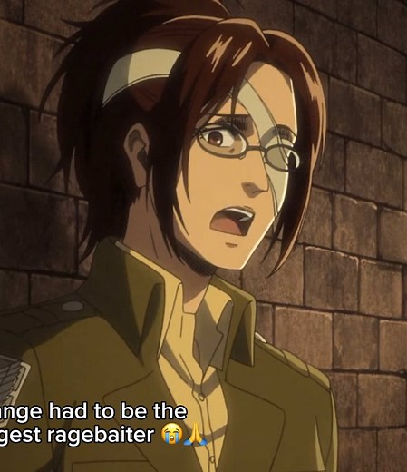 Hange Ragebaiting Eren Yeager in Attack on Titan