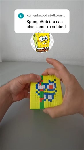 SpongeBob on #pixelartcube #spongebob #viralvideo