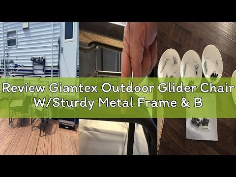 Review Giantex Outdoor Glider Chair W/Sturdy Metal Frame & Breathable Mesh Fabric, Porch Lounge Swin