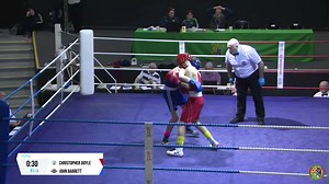 Close-quarters boxing between Christopher Doyle (Templemore) and John Barrett (Olympic C) in their 60kg National Boy 4 Championship semi final Watch live: 🎥https://page.inplayer.com/iaba/ | Irish Athletic Boxing Association
