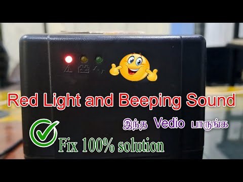 ups battery red light flashing and beeping🔴live Demo🔴ups beep sound problem tamil|ups red lightTAMIL