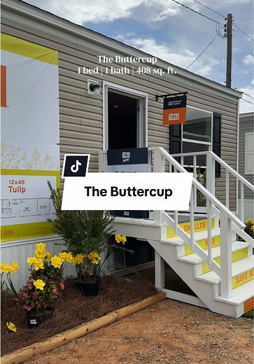 The 1-bed Buttercup is a smaller way to save big. 🔑 #claytonhomes #truhomes #manufacturedhomes #smallhouse #mobilehome
