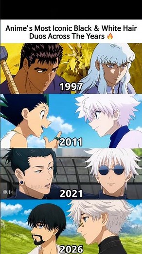 Anime’s Most Iconic Black & White Hair Duos Across The Years 🔥