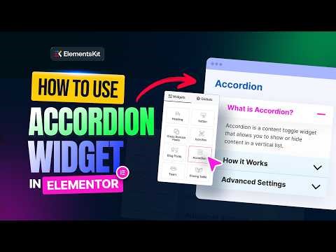 Accordion Widget in Elementor Tutorial | ElmentsKit Tutorial