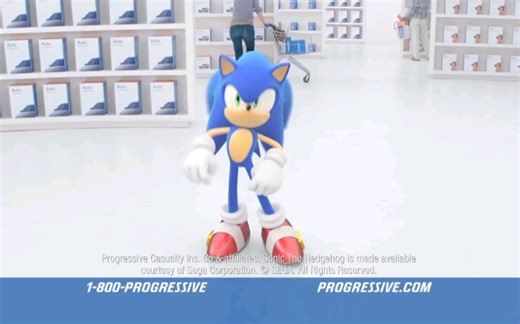 Progressive Ad Featuring Sonic the Hedgehog