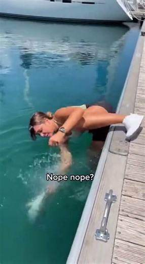She thought it was a small fish… BIG mistake 😳🐟