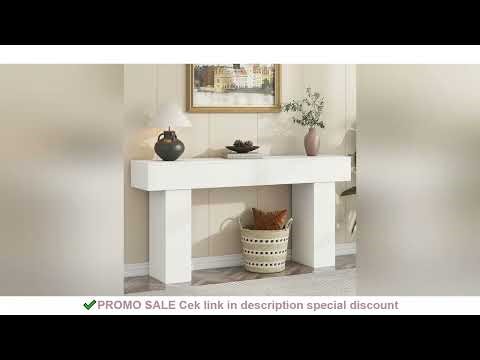 63 Inch Long Farmhouse Wood Rectangular Narrow Sofa Table for Entryway Behind Couch Ideal for Small