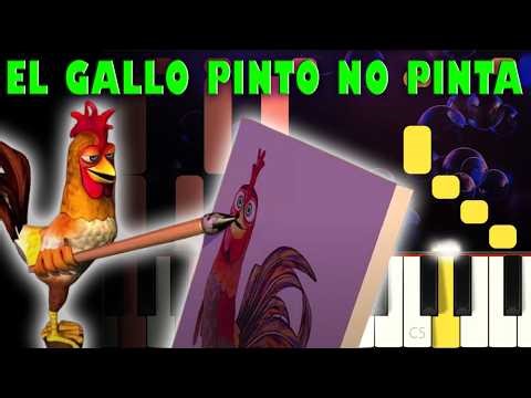 El Gallo Pinto No Pinta | Piano | Tutorial | Karaoke