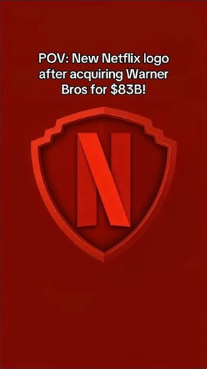 🔴🔴🔴 Netflix x Warner Bros new logo after the acquisition! #newlogo #netflix #warnerbros