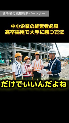 【高卒採用】建設業の社長が今すぐできる高校訪問でやるべき“たった一つのこと”